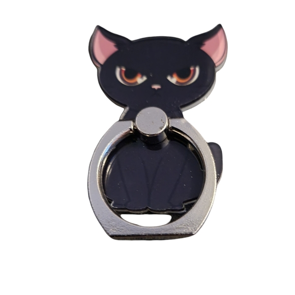Other - BLACK CAT ACRYLIC/METAL PHONE RING & STANDS UNIVERSAL.  LILO & STITCH 1.